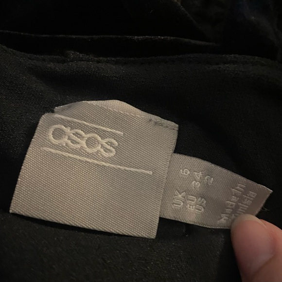 Black ASOS Velvet Dress - Picture 3 of 3